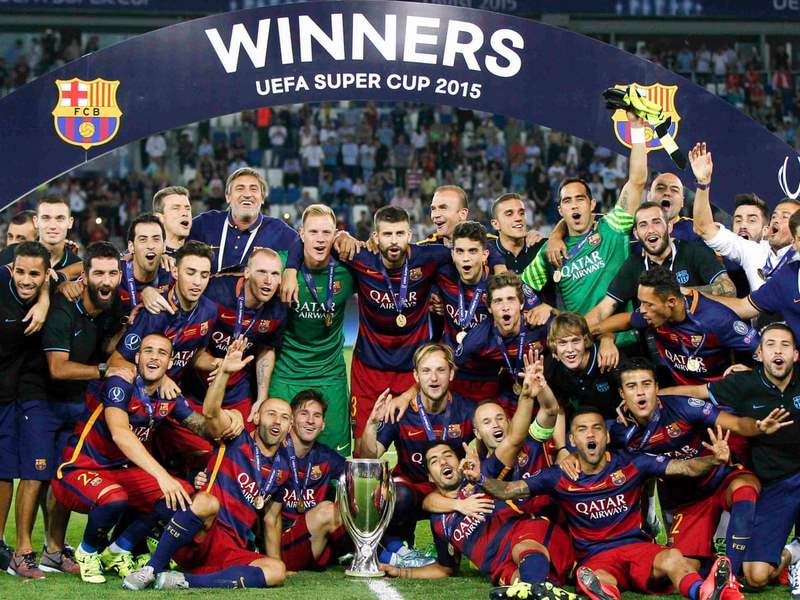 Đội bóng vô địch siêu cúp châu Âu nhiều nhất - Đứng thứ hai Là  câu lạc bộ Barcelona